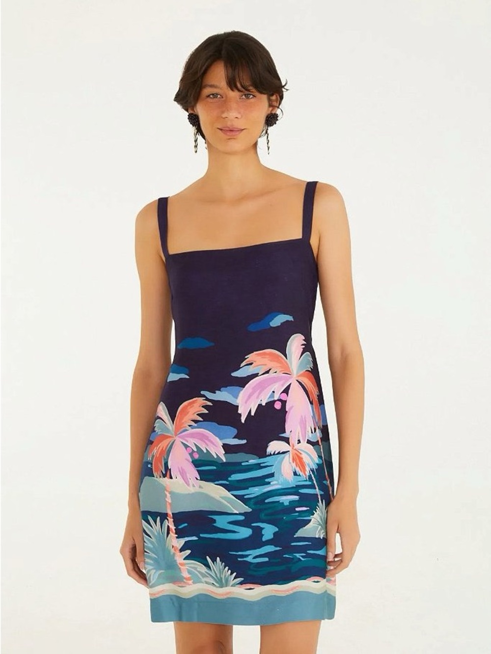 Farm Rio Luar Tropical Mini Dress S